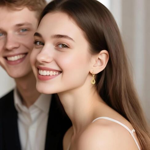 14K Solid Gold Heart Filigree Dangle Earrings for Women,Real Gold Teardrop Leverback Dangle Drop Earrings Jewelry Gifts for Wife Mon Girls Birthday Christmas Valentine's Day in Saudi Arabia