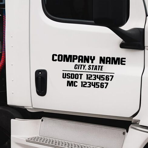 Custom Truck Company Lettering Vinyl Decal Sticker Set – Weatherproof Vinyl Numbers for Semi Trucks, Tow Trucks & Fleet Vehicles 873-3 in Saudi Arabia