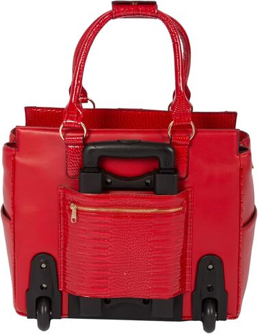 JKM and Company Alligator Compatible With Computer iPad, Laptop Tablet Rolling Tote Bag Briefcase Carryall Bag in Kuwait