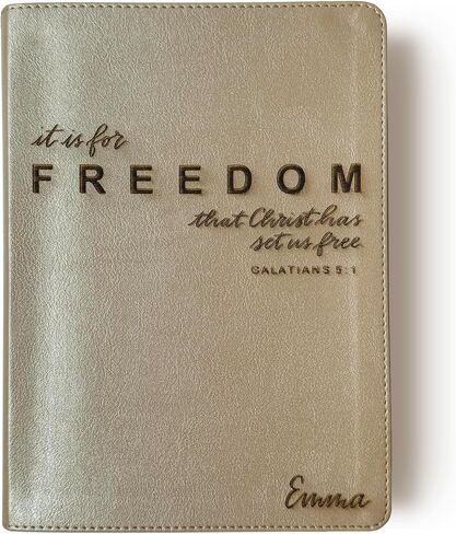 JOY CREATIVE FREEDOM - CSB She Reads Truth Champagne Gold Bible | Personalized with Name | Christ Has Set Us Free | Gift for Birthday, Graduation, Baptism, Wedding or Anniversary in Saudi Arabia