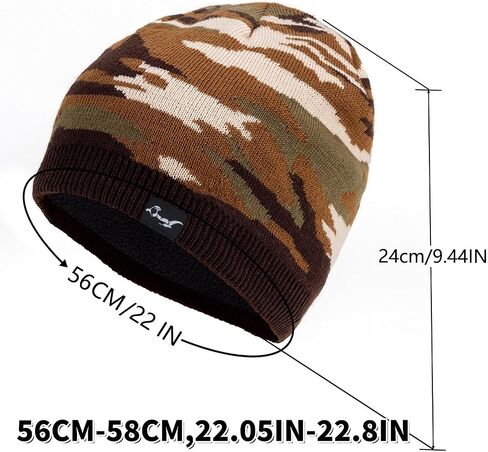 100% Waterproof Windproof Beanie Hat - Fleece Lined Skull Cap for Men & Women Warm Winter Knit Cap for Hiking, Skiing. in Kuwait
