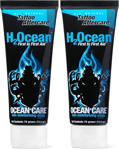 H2Ocean Ocean Care Tattoo Aftercare Water-Based Unscented Lotion for Extreme Tattoo Healing, Skin Soothing Cream & Moisturizer 2.5 oz in Saudi Arabia
