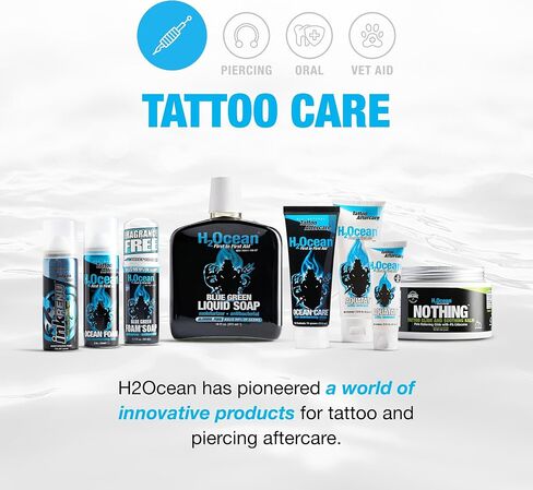 H2Ocean Ocean Care Tattoo Aftercare Water-Based Unscented Lotion for Extreme Tattoo Healing, Skin Soothing Cream & Moisturizer 2.5 oz in Saudi Arabia