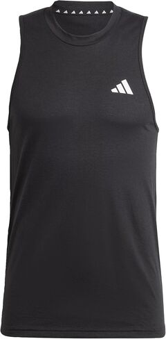adidas Men's Size Training Essentials Feel Ready Logo Sleeveless T-Shirt, Black/White, Small/Tall in Saudi Arabia