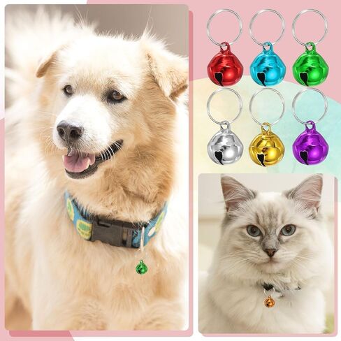 PATIKIL 24 PCS Dog Bell, Mini Cat Bell Small Pet Collar Bells Keychain Cute Bulk Metal Loud Jingle for Dog Collar Charm Pendant Necklace DIY Crafts Christmas Tree Decorations in Saudi Arabia