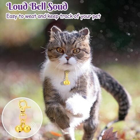24 Pack Cat Dog Collar Bells, Pet Small Bells with Clasps Bell for Cat Collar Dog Collar Charms - Pet Pendant Accessories Colourful Christmas Gift in Saudi Arabia