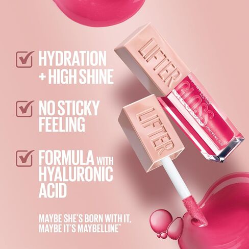 Maybelline New York Maybelline Lifter Gloss Lip Gloss Makeup With Hyaluronic Acid, Opal, 0.18 Fl. Ounce, 012 Opal, 0.18 fluid_ounces (Pack of 2) in Saudi Arabia