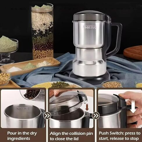 Electricc Powderr Grinderrs Smalll Foods Processor Fine Powder Creator 40000 Rpm Speed ​​قابل للتعديل مناسب لمطحنة الحبوب والجوز والتوابل in Kuwait