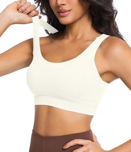 Comper Racerback Sports Bras for Women High Impact Workout Bra Medium Support Wide Straps Running Sport Bras Yoga Tank Tops in Saudi Arabia