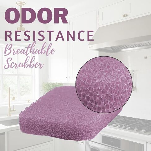 Peachy Clean Silicone Dish Sponge Scrubbers, Fresh Peach Scent, Non-Scratch, Odor-Resistant, Durable Dish Sponges for Kitchen in Saudi Arabia