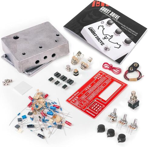 Stewmac Sun Fuzz DIY مجموعة دواسة الغيتار الكهربائي ، مع العلبة البيضاء ، مستوحاة من وجه الشمس التناظرية (12252-W) in Saudi Arabia
