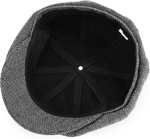 قبعة KeepSa Newsboy قبعة Baker Boy Hat قبعات مسطحة - 8 لوحات Peaky Herringbone Tweed Gatsby Hat Ivy Irish Cap للرجال والنساء in Kuwait