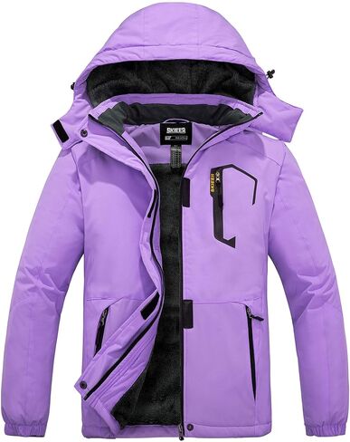 Skieer Women's Waterproof Ski Jacket Warm Winter Coat Fleece Snowboarding Coat in Saudi Arabia