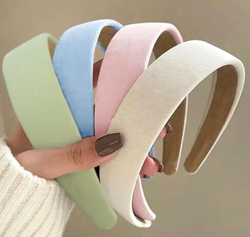 Huachi Knotted Headbands for Women Girls Wide Turban Hair Bands Non Slip Top Knot Design Womens Headbands, Fashion Hair Accessories Valentine Birthday Gift Solid Colors in Saudi Arabia