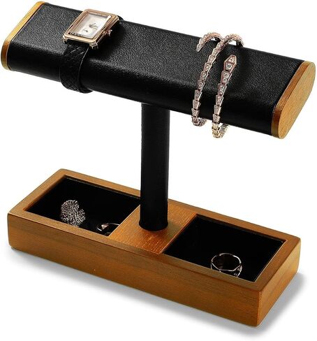 Papten Solid Wood Watch Display Stand T-bar Watch Stand for Men and Women Jewelry Accessory Organizer for Store and Home(SM19101) in Kuwait