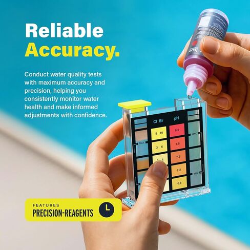 Lupo 3-in-1 Water Test Kit for Swimming Pools & Spas | Water Chemical Test Kit for pH, Total Chlorine and Total Bromine in Saudi Arabia