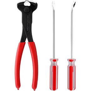 3 Packs Nail Puller Nail Remover Tool Nippers Tack Puller End Cutting Pliers Set 7 Inch Nail Nippers Pliers with 6 Inch Bendable U Tip, V Tip Tack Puller to Remove Nails Jewelry Wire Cutter in Saudi Arabia