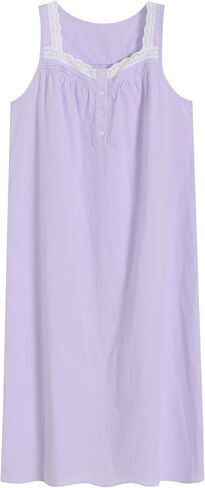 Latuza Women's Sleeveless Cotton Nightgown with Matching Long Robe Set in Kuwait
