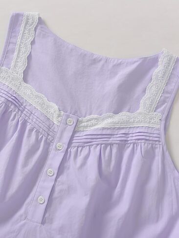 Latuza Women's Sleeveless Cotton Nightgown with Matching Long Robe Set in Kuwait