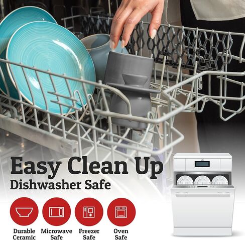 PriorityChef French Butter Crock مع غطاء ، حافظ على انتشار الزبدة وذقي حارس الزبدة للمغادرة على العداد ، طبق الزبدة الفرنسي مثالي للخبز والخبز ، هدية مثالية المطبخ ، أبيض in Kuwait