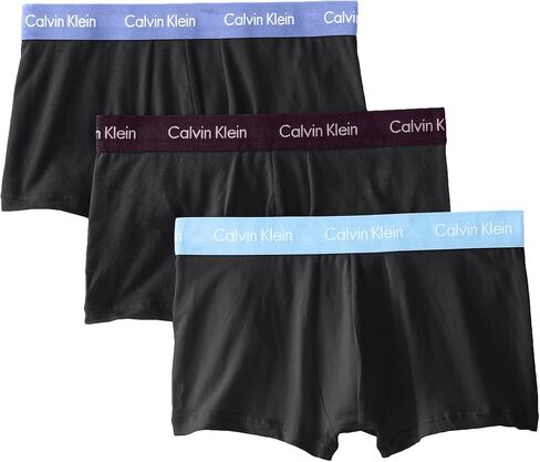 Calvin Klein Men's Underwear Cotton Classics Boxer Briefs - Medium - Blue Assorted (Pack of 3) in Saudi Arabia