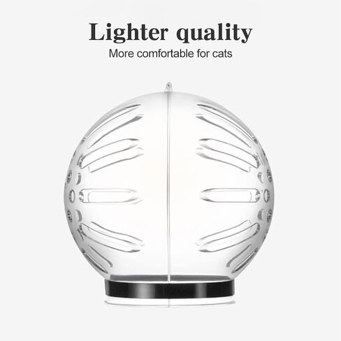 Cat Muzzle with Breathable Hood, Transparent Anti-Bite Astronaut-Style Face Cat Mask Hood for Grooming & Bathing, Trimming Nails, Prevent from Small Dog Cats Biting and Chewing, for Neck 7.36-8.94'' in Kuwait