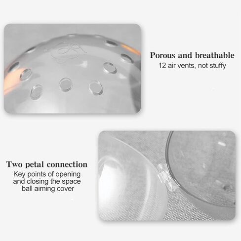 Cat Muzzle with Breathable Hood, Transparent Anti-Bite Astronaut-Style Face Cat Mask Hood for Grooming & Bathing, Trimming Nails, Prevent from Small Dog Cats Biting and Chewing, for Neck 7.36-8.94'' in Kuwait