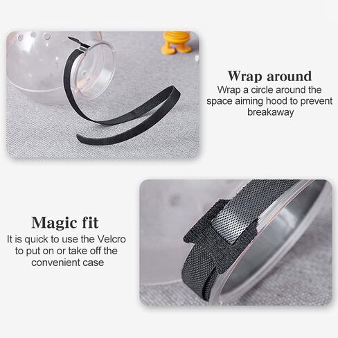 Cat Muzzle with Breathable Hood, Transparent Anti-Bite Astronaut-Style Face Cat Mask Hood for Grooming & Bathing, Trimming Nails, Prevent from Small Dog Cats Biting and Chewing, for Neck 7.36-8.94'' in Kuwait