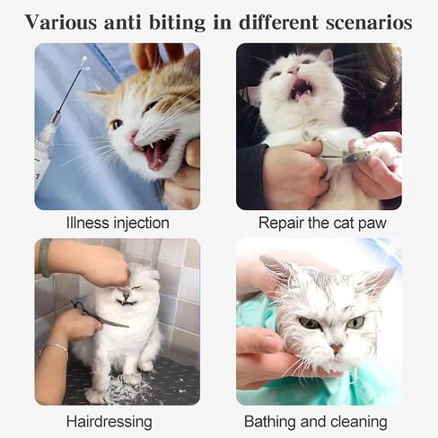 Cat Muzzle with Breathable Hood, Transparent Anti-Bite Astronaut-Style Face Cat Mask Hood for Grooming & Bathing, Trimming Nails, Prevent from Small Dog Cats Biting and Chewing, for Neck 7.36-8.94'' in Kuwait