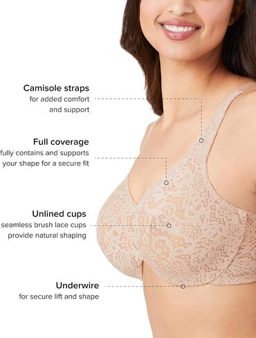Wacoal Women's Halo Lace Full Coverage Underwire Bra in Saudi Arabia