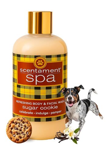 Best Shot Scentament Spa Refreshing Body & Facial Wash for Dogs & Cats, Waterless Dog Wash & Tear Stain Remover, Pet Gentle Face Wash for Sensitive Skin, Sugar Cookie Scent, 16 fl oz in Kuwait