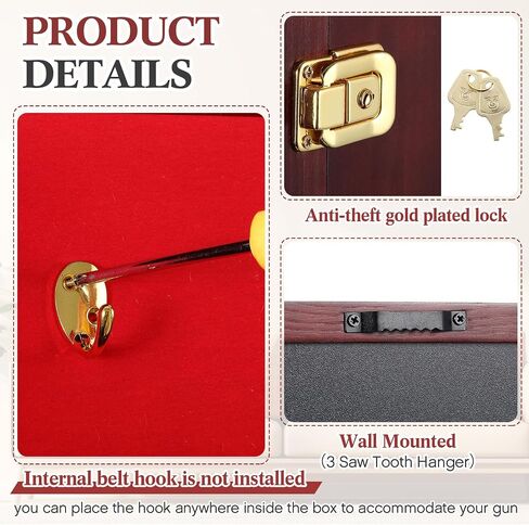 54 "WWF Championship Belt Belt Belt Case Championship Belt Wall Mount Wooden Display Case Cabinet W/98 ٪ in Saudi Arabia