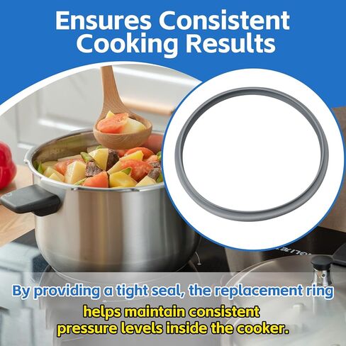 Pressure Cooker Sealing Ring Replace for 6068559990, Pressure Cooker Gasket Replacement Compatible with WMF 4.5-, 6.5- & 8.5-Quart Pressure Cookers, Food-Grade Silicone Gasket in Saudi Arabia