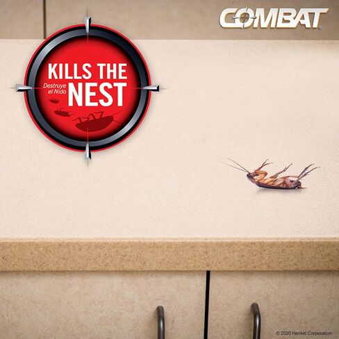 Combat Roach Killing Bait, Roach Bait Station For Large Roaches, Kills The Nest, Child-Resistant, 8 Count,Insects in Saudi Arabia