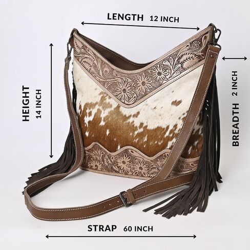 Women Natural Cowhide Leather Crossbody Bag With Detachable Strap in Saudi Arabia