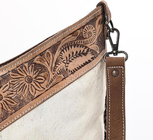 Women Natural Cowhide Leather Crossbody Bag With Detachable Strap in Saudi Arabia