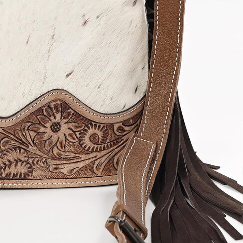 Women Natural Cowhide Leather Crossbody Bag With Detachable Strap in Saudi Arabia