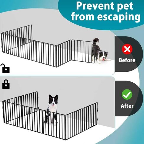 4 Pack Black Fence to Wall Anchor Compatible with FXW Dog Playpen, Dog Playpen Accessory Wall Anchor for Yard Doorways, Hallways, Fireplaces Indoor/Outdoor in Kuwait