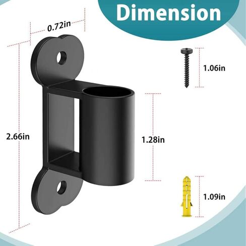 4 Pack Black Fence to Wall Anchor Compatible with FXW Dog Playpen, Dog Playpen Accessory Wall Anchor for Yard Doorways, Hallways, Fireplaces Indoor/Outdoor in Kuwait