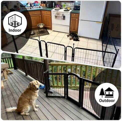 4 Pack Black Fence to Wall Anchor Compatible with FXW Dog Playpen, Dog Playpen Accessory Wall Anchor for Yard Doorways, Hallways, Fireplaces Indoor/Outdoor in Kuwait
