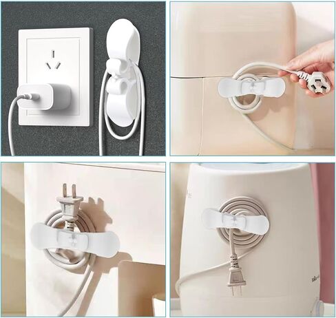 6PCS Appliance Cord Organizer, Cord Organizer for Appliances, Appliance Cords Wrap Upgraded Kitchen, Cords Holder Wrappers Stick on Pressure Cooker, Coffee Maker, Air Fryer and Blender White in Saudi Arabia