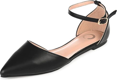 Journee Collection Womens Reba Closed Toe Ankle Strap Slide, Black, Size 9.0 in Saudi Arabia