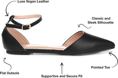Journee Collection Womens Reba Closed Toe Ankle Strap Slide, Black, Size 9.0 in Saudi Arabia