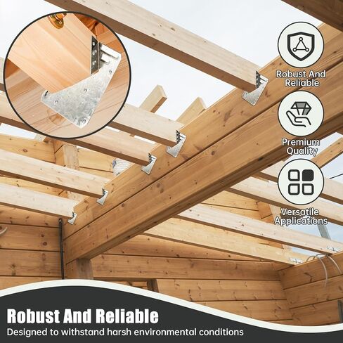 20 حزمة إعصار العلاقات 2x4 لربط الخوارش سقف الجمالون توصيل الأخشاب ، ومقياس الشقوق 12 (2.6 مم) ، مقاومة للتآكل ، أسود in Saudi Arabia