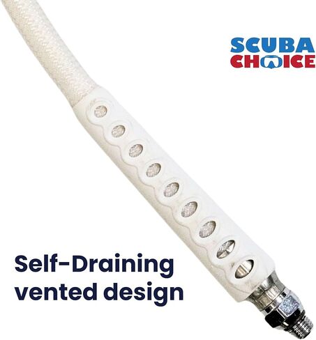 Scuba Choice Scuba Diving 4" Long Vented Regulator Hose Protector, Black in Kuwait