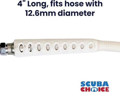 Scuba Choice Scuba Diving 4" Long Vented Regulator Hose Protector, Black in Kuwait