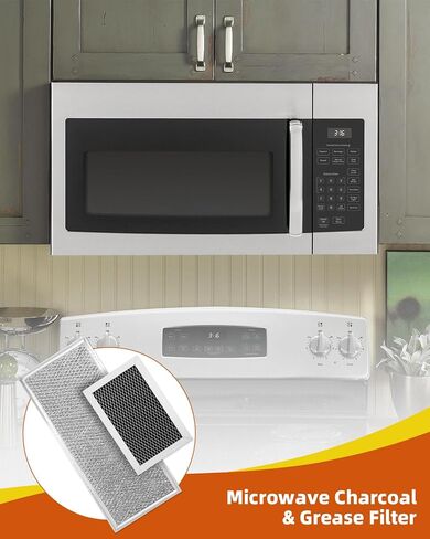 2 قطعة فلتر دهون الميكروويف مناسب لـ GE JVM6175SF1SS، JVM6175SK1SS، JVM6175SK2SS، JVM6175SK3SS in Kuwait