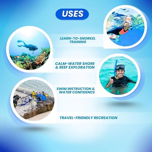 Scuba Choice Comocean Youth Kids Pink Silicone Snorkeling Mask and Snorkel Set in Kuwait