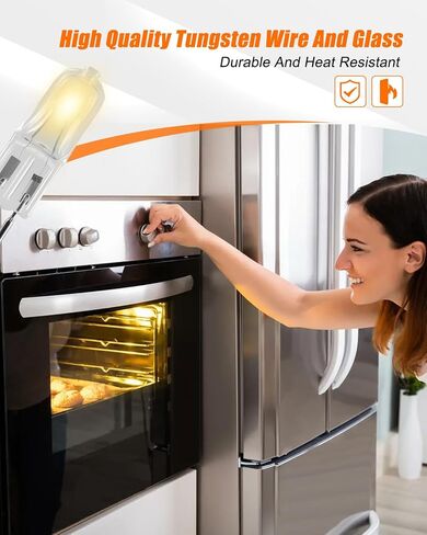 WB02X35488 Microwave Halogen Light Bulb Fit for GE Oven, 130V 50W Microwave Oven Halogen Lamp 4 Pack in Saudi Arabia