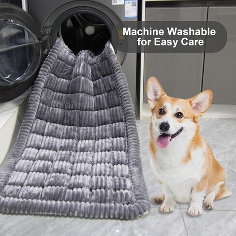 Backseat Pet Bed Mat Non-Slip Dog Car Seat Cover Scratch Chew Resistant Dog Blanket for SUVs, Trucks & Sedans 23" x 51" Easy Clean Comfortable Car Travel Pet Pad, Black and White in Saudi Arabia